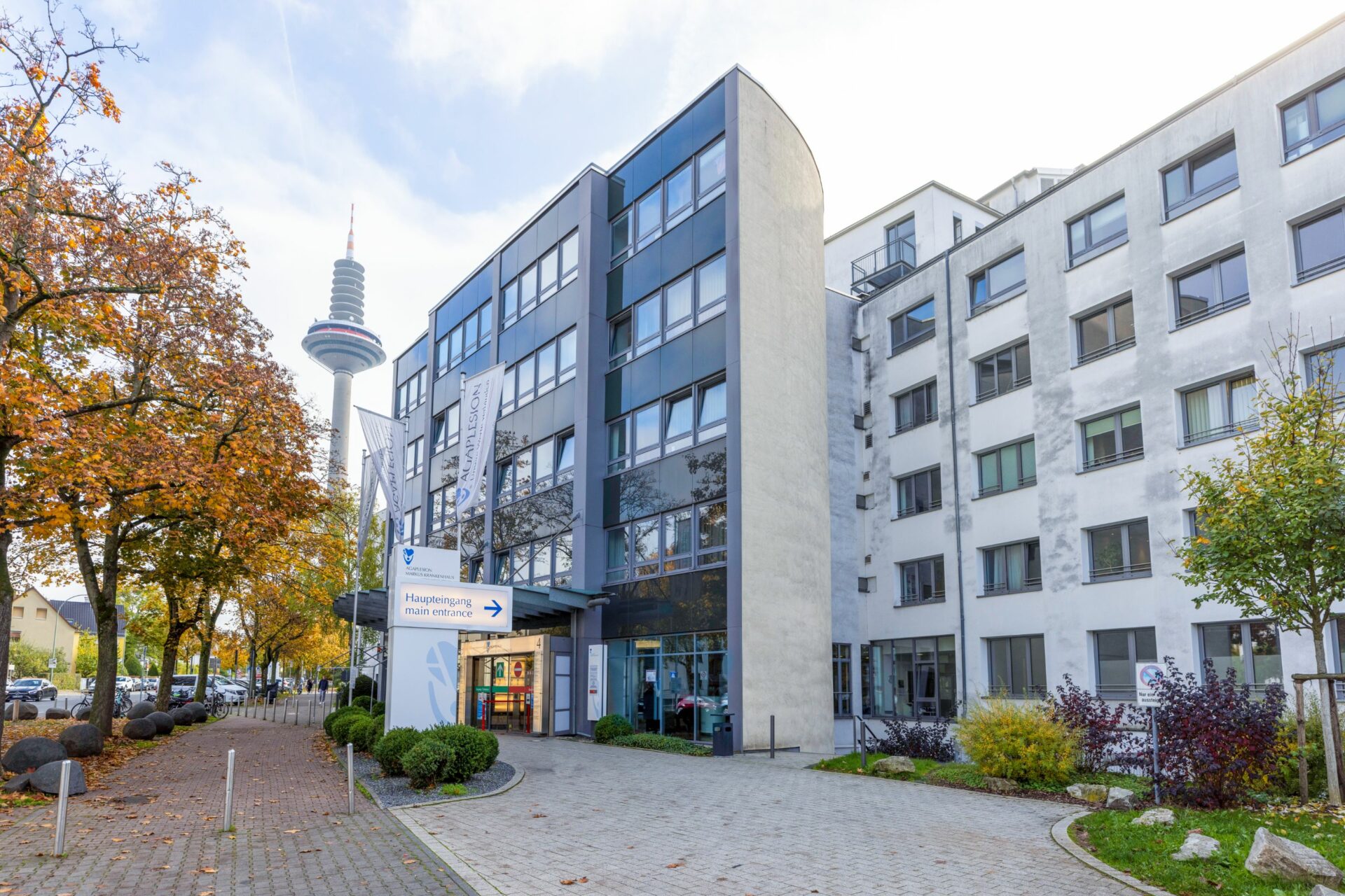 Außenaufnahme des Agaplesion Markus Krankenhauses in Frankfurt am Main